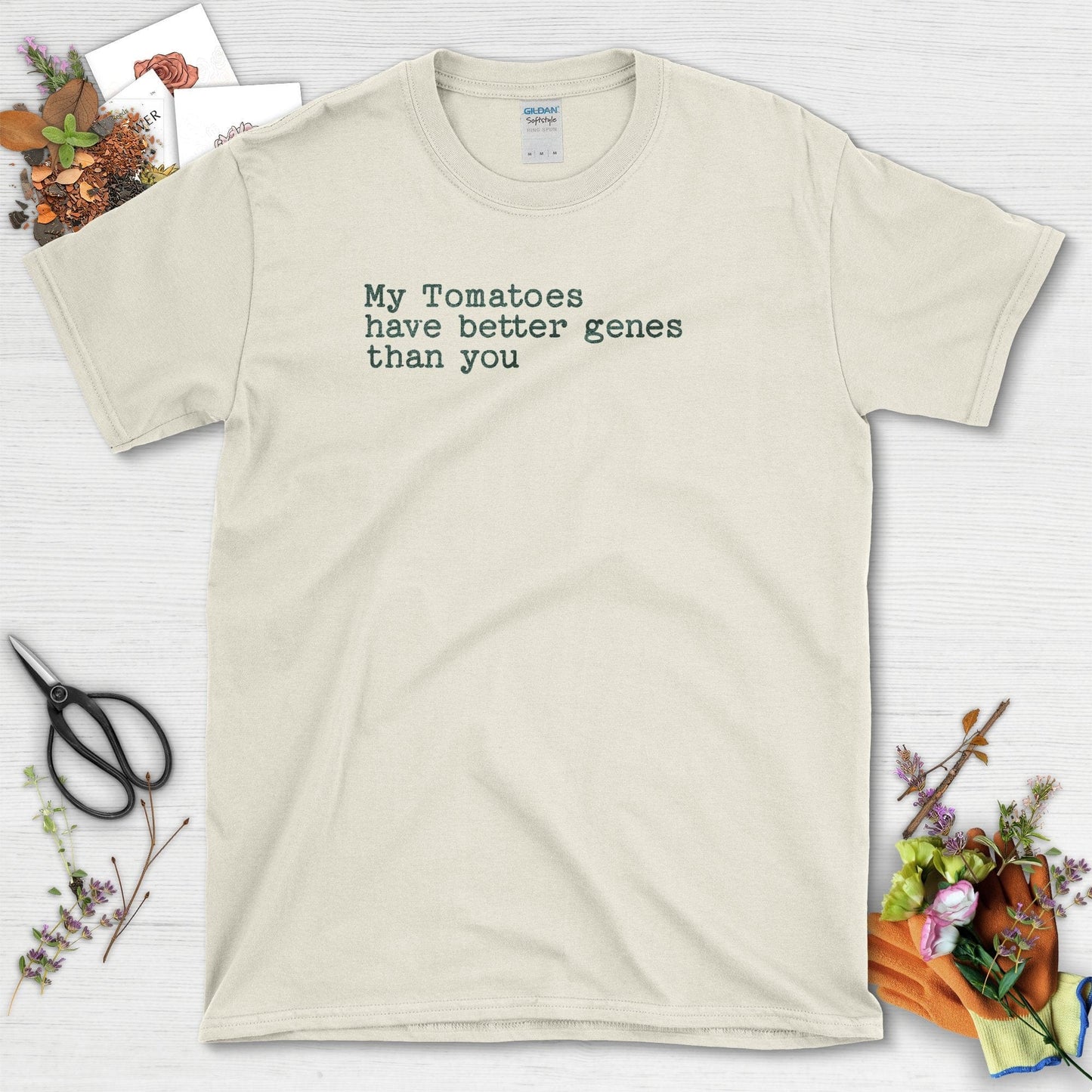 Better Genes Than You T-Shirt Natural / S Physical Item