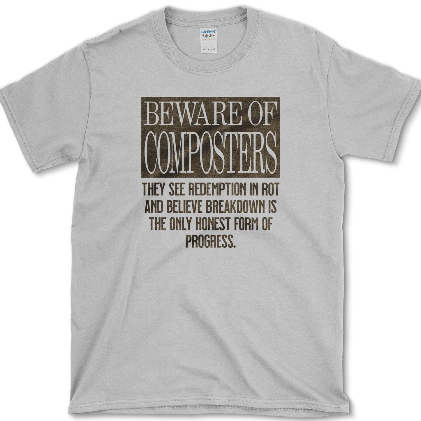 Beware of Composters T-Shirt Essential Tees / S / Sport Grey Physical Item
