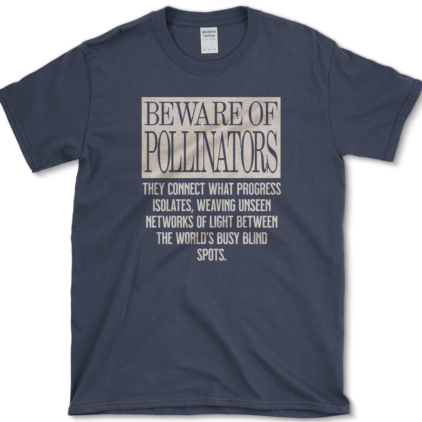 Beware of Pollinators T-Shirt Navy / M Physical Item