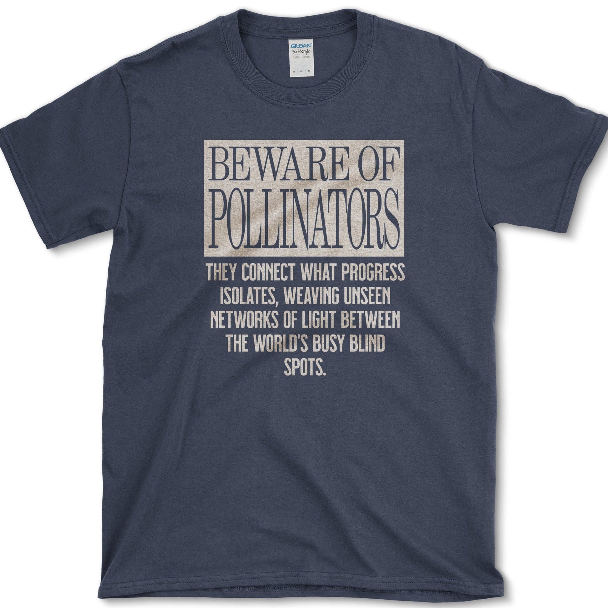Beware of Pollinators T-Shirt Navy / M Physical Item