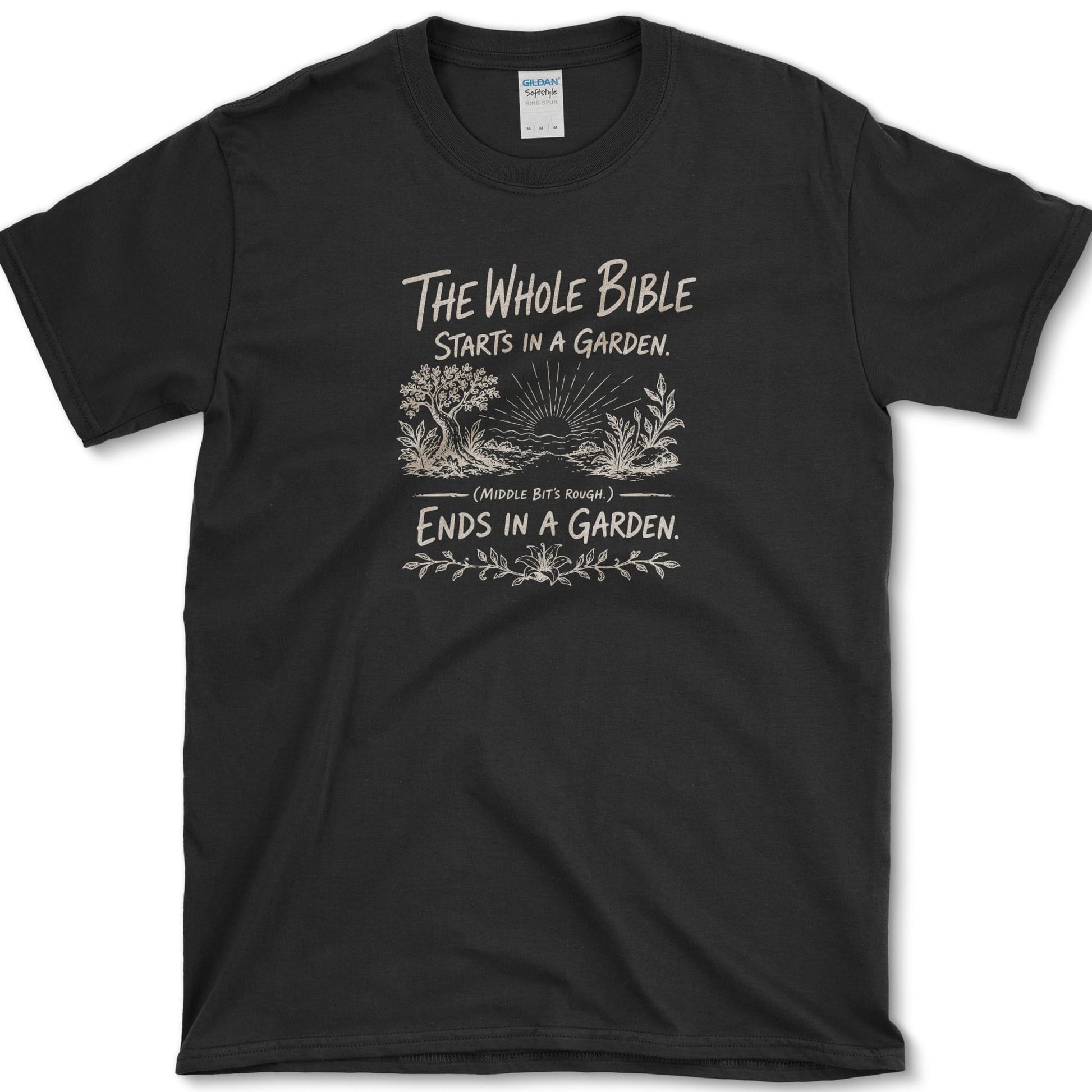 Bible Garden T-Shirt Black / S Essential Tees