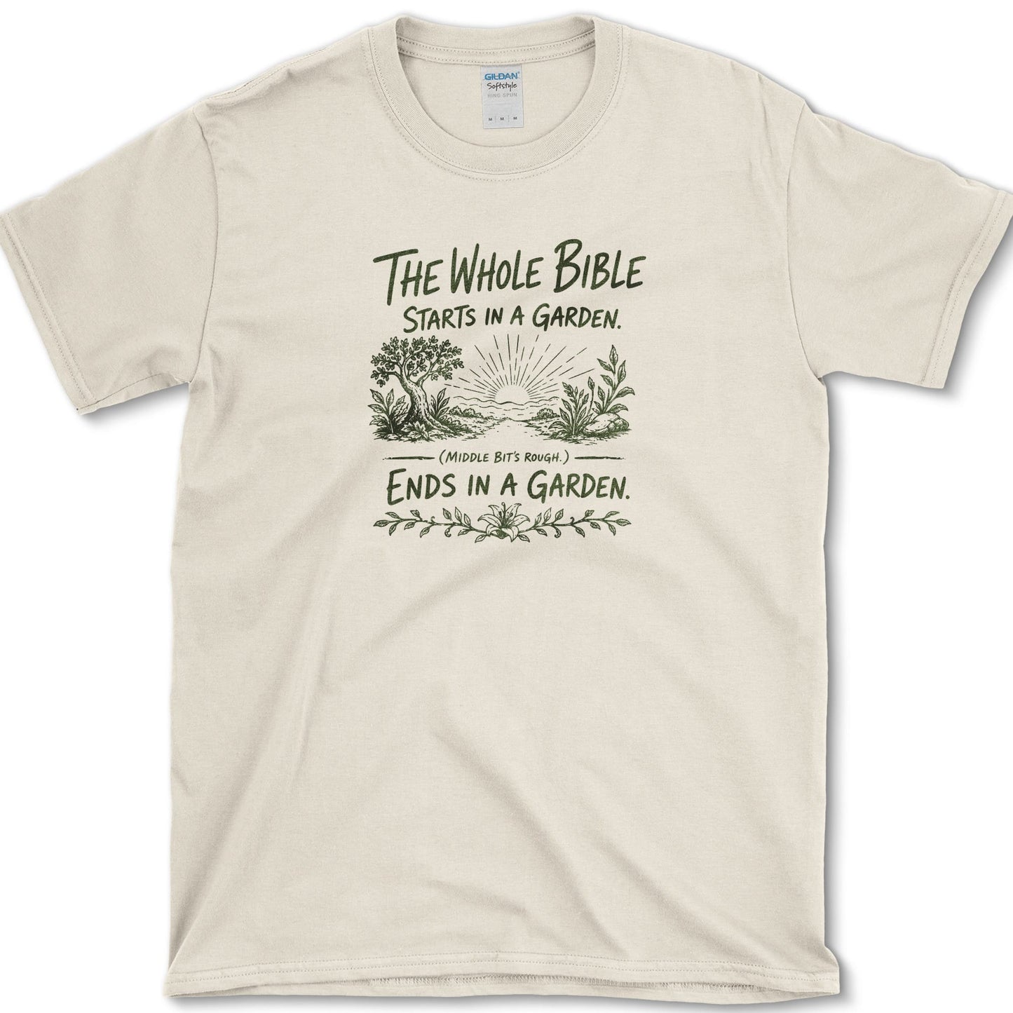 Bible Garden T-Shirt Natural / S Essential Tees