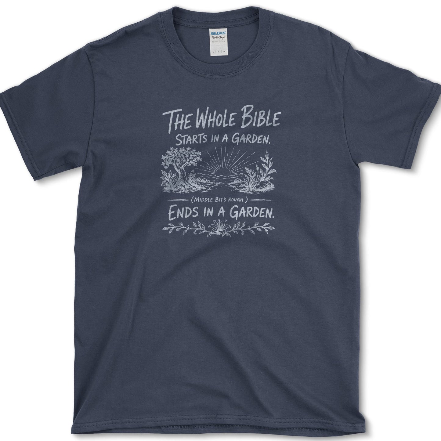 Bible Garden T-Shirt Navy / S Essential Tees