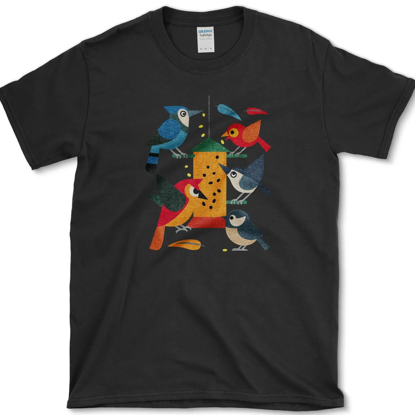 Bird Feeder Frenzy T-Shirt Black / S Essential Tees