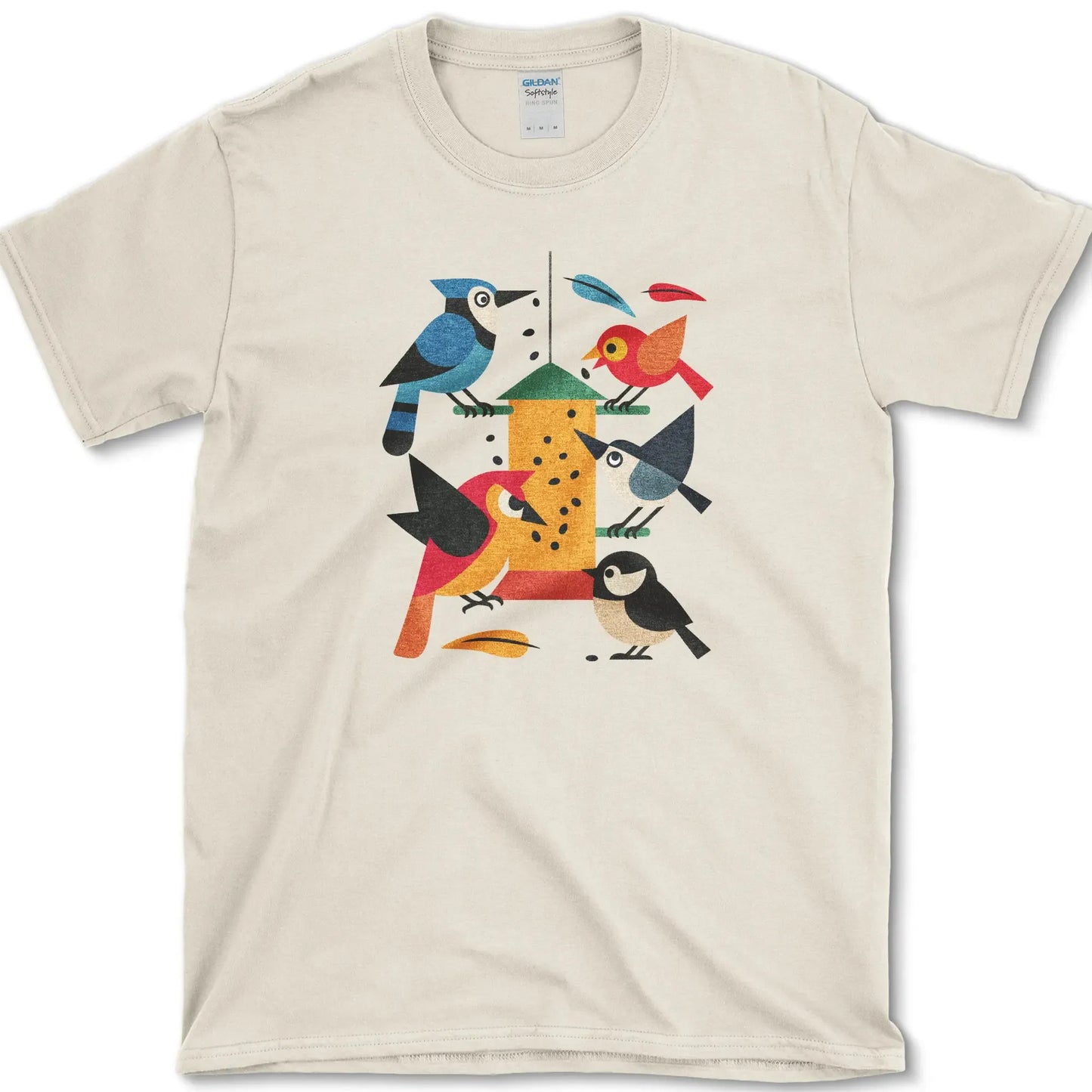 Bird Feeder Frenzy T-Shirt Natural / S Essential Tees
