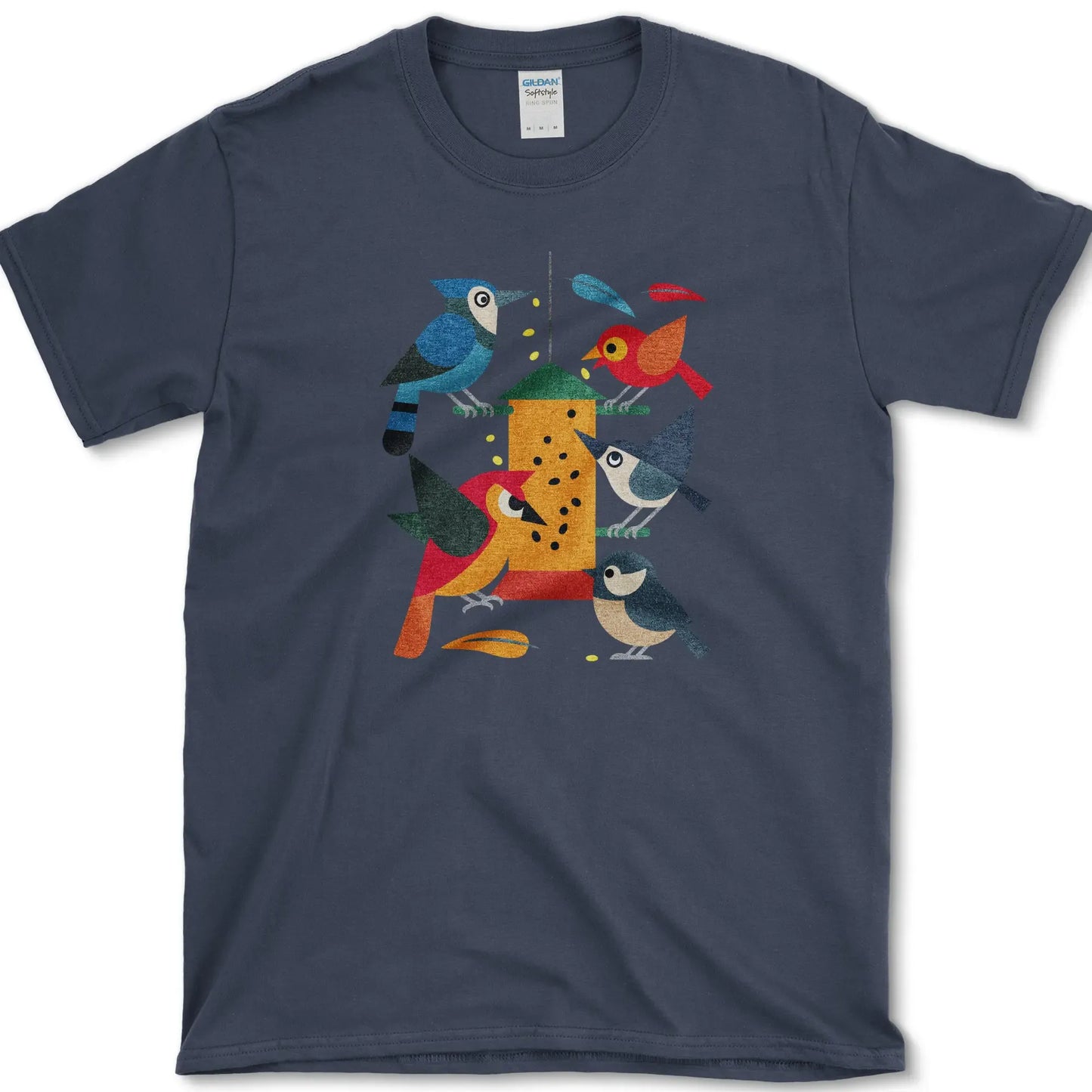 Bird Feeder Frenzy T-Shirt Navy / S Essential Tees