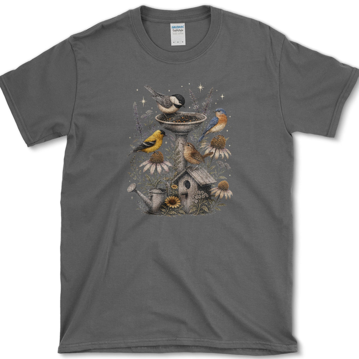 Bird Friendly Gardener T-Shirt S / Dark Heather Essential Tees