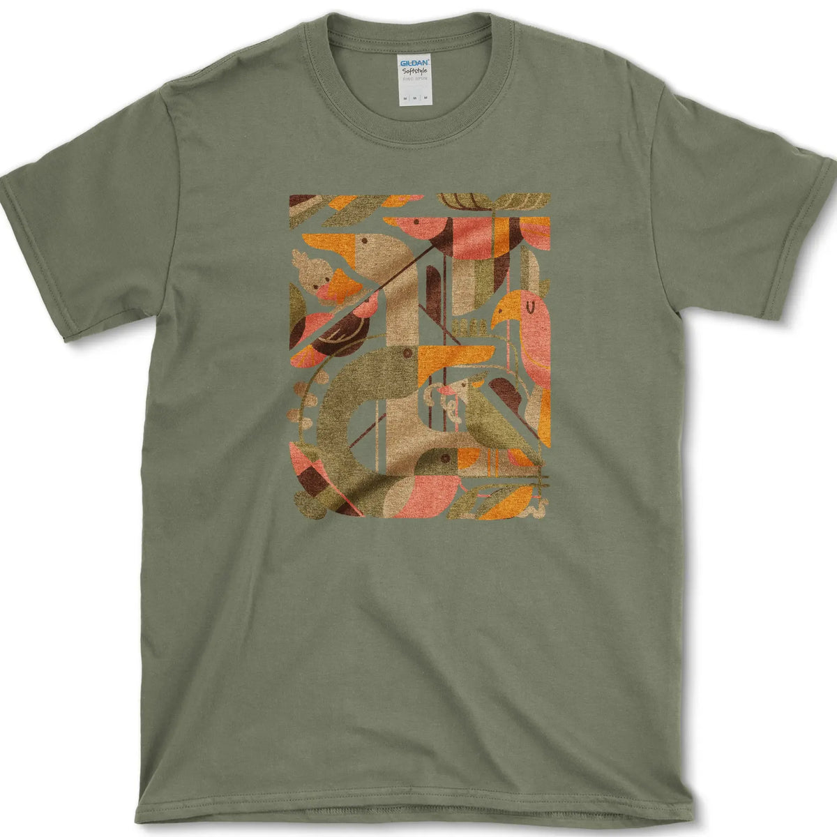 Bird Harmony T-Shirt Military Green / S Essential Tees