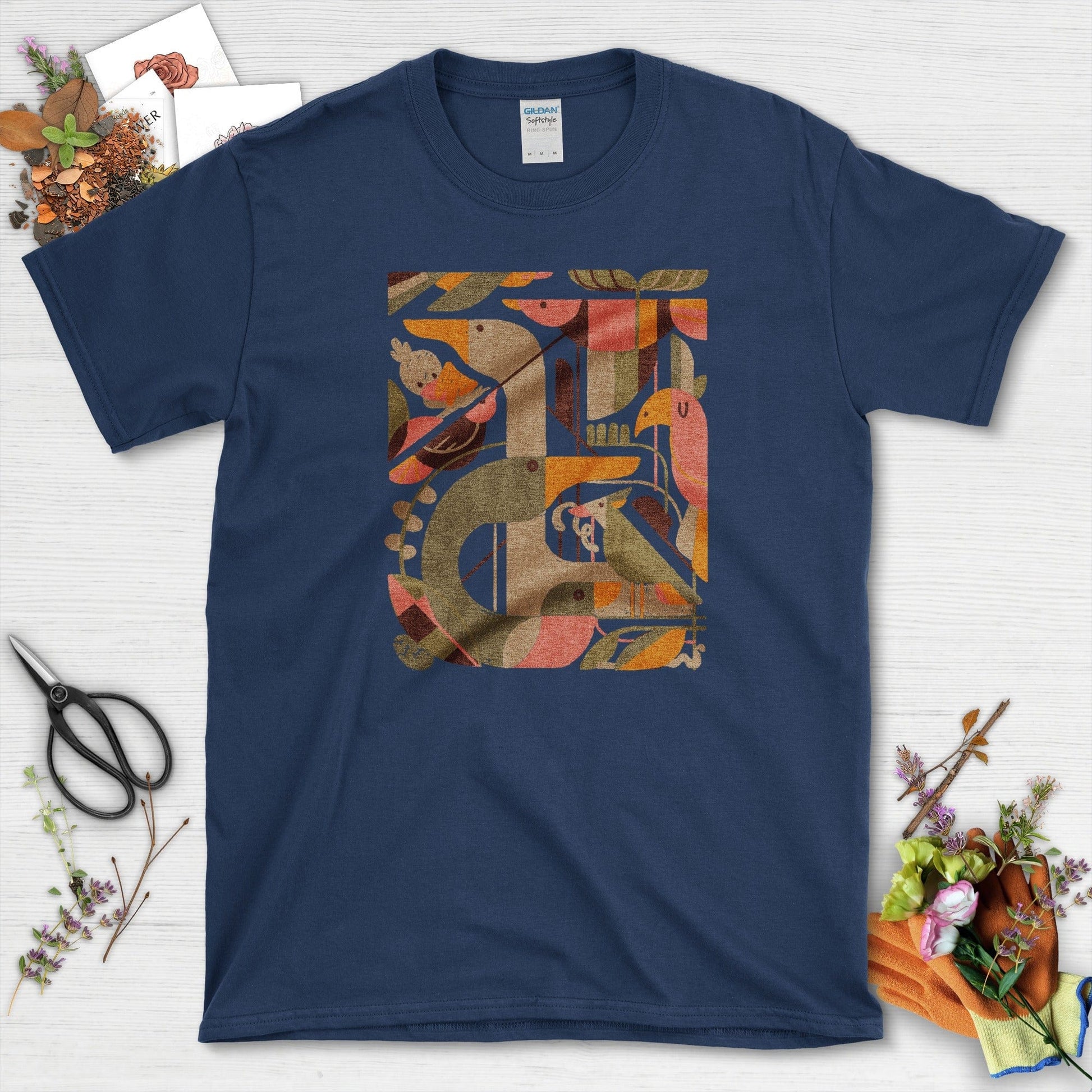 Bird Harmony T-Shirt Navy / S T-Shirt