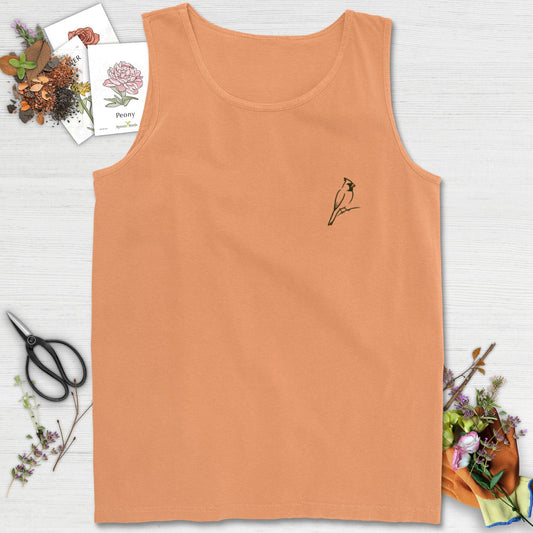 Bird Lovers Cardinal Logo Colorwashed Comfort Tank Top Melon / S Tank Top
