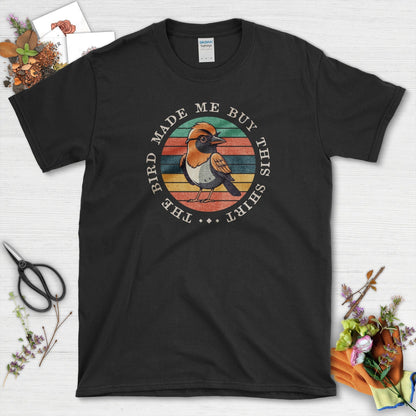 Bird Made Me T-Shirt Black / S Physical Item
