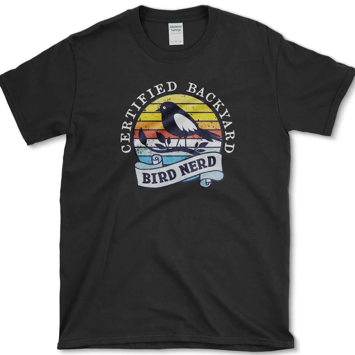 Bird Nerd Retro T-Shirt Black / S Essential Tees