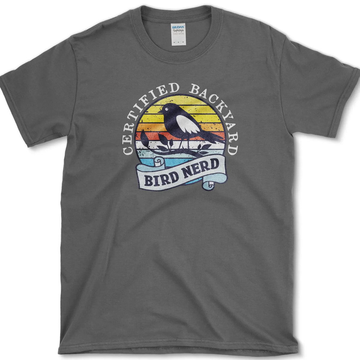 Bird Nerd Retro T-Shirt Dark Heather / S Essential Tees