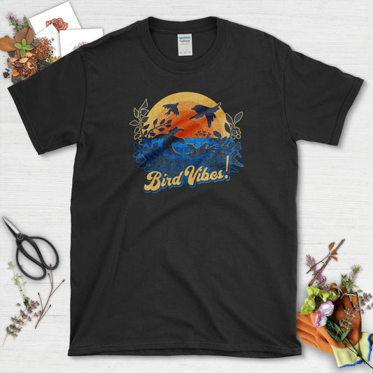 Bird Vibes T-Shirt Black / S Physical Item