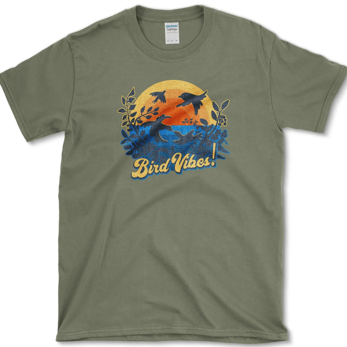 Bird Vibes T-Shirt Military Green / S Essential Tees