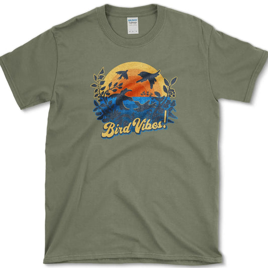 Bird Vibes T-Shirt Military Green / S Essential Tees