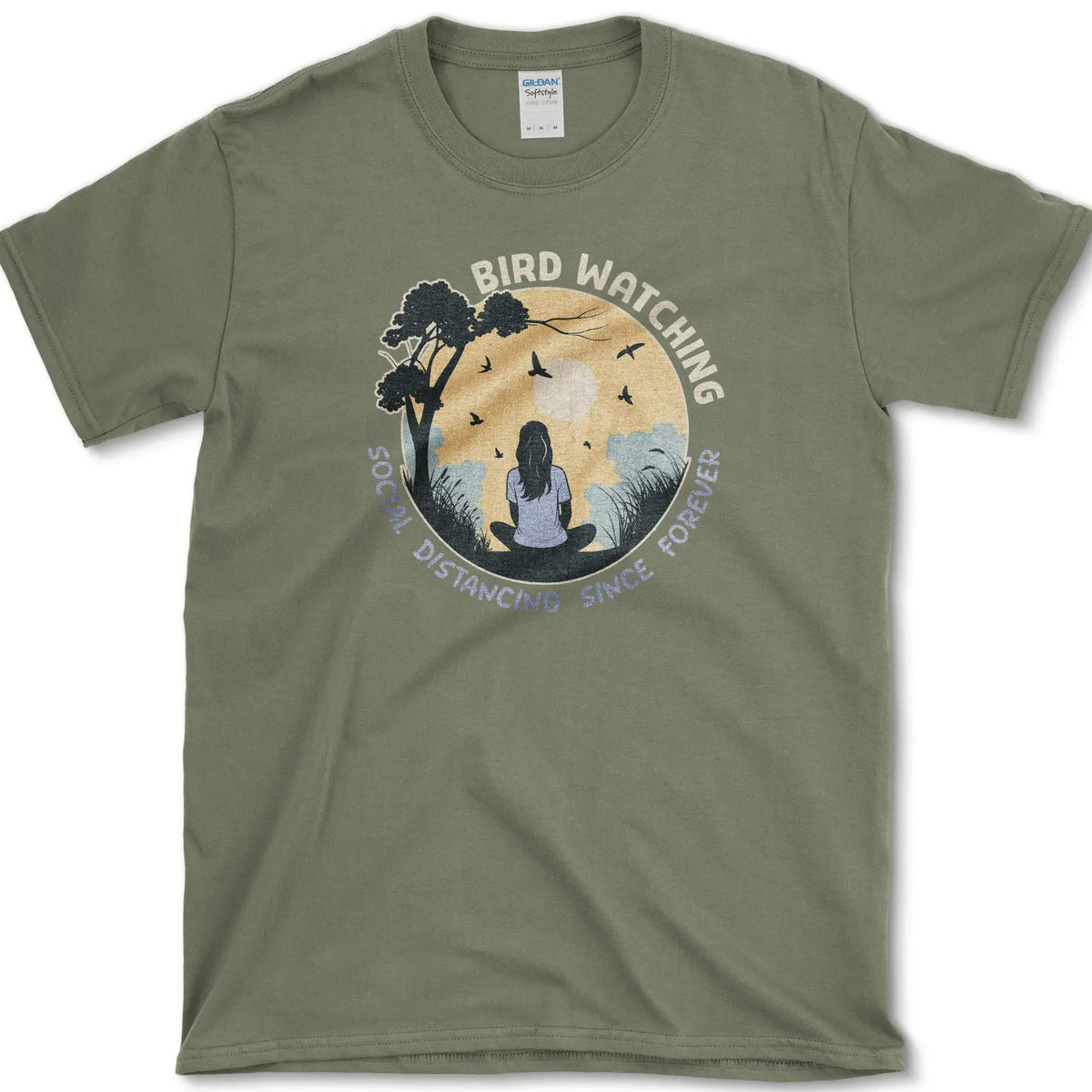 Bird Watching Forever T-Shirt Military Green / S Essential Tees
