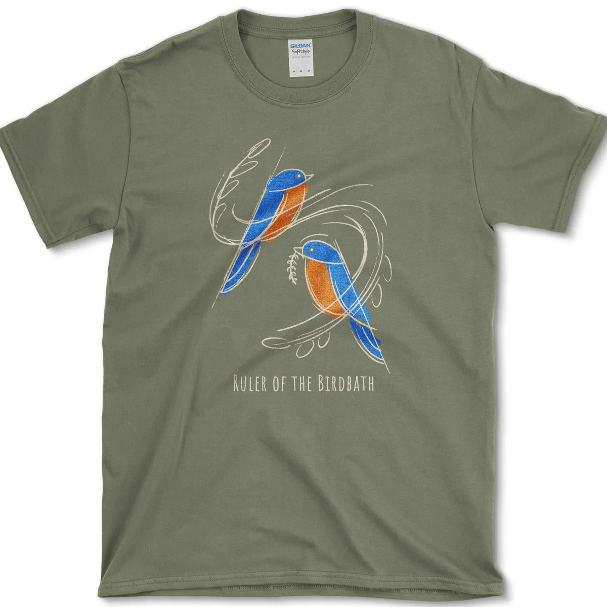 Birdbath Ruler T-Shirt Military Green / S Essential Tees
