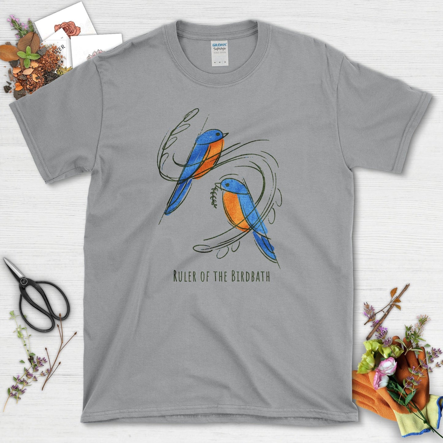Birdbath Ruler T-Shirt Sport Grey / S Physical Item