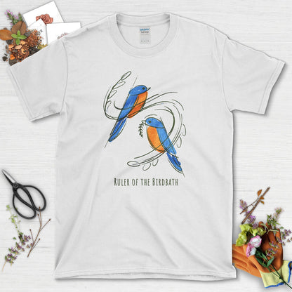 Birdbath Ruler T-Shirt White / S Physical Item