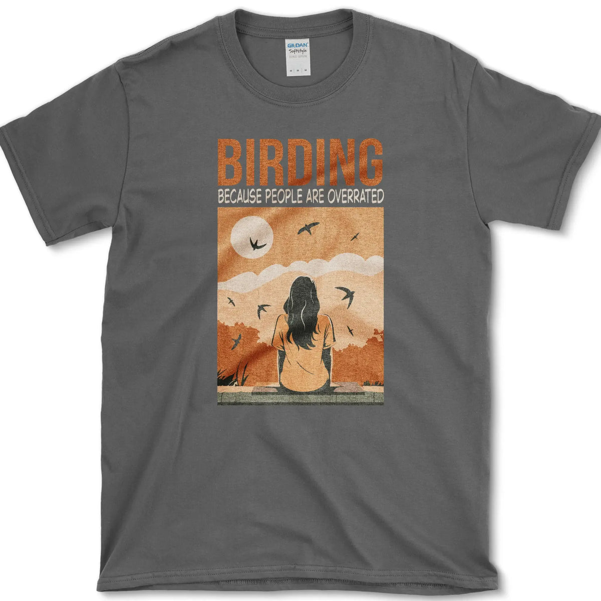 Birding Overrated People T-Shirt Dark Heather / S Essential Tees