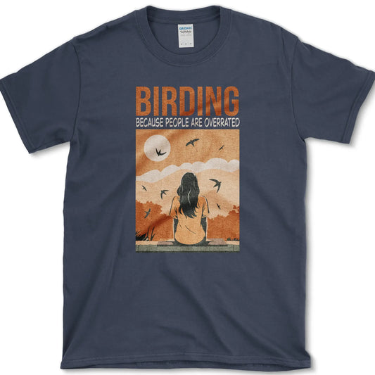 Birding Overrated People T-Shirt Navy / S Essential Tees
