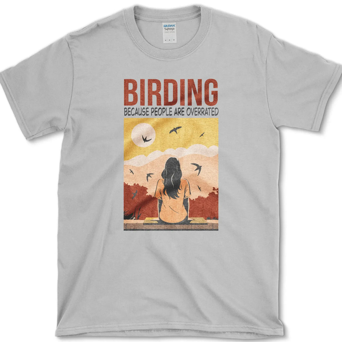 Birding Overrated People T-Shirt Sport Grey / S Essential Tees