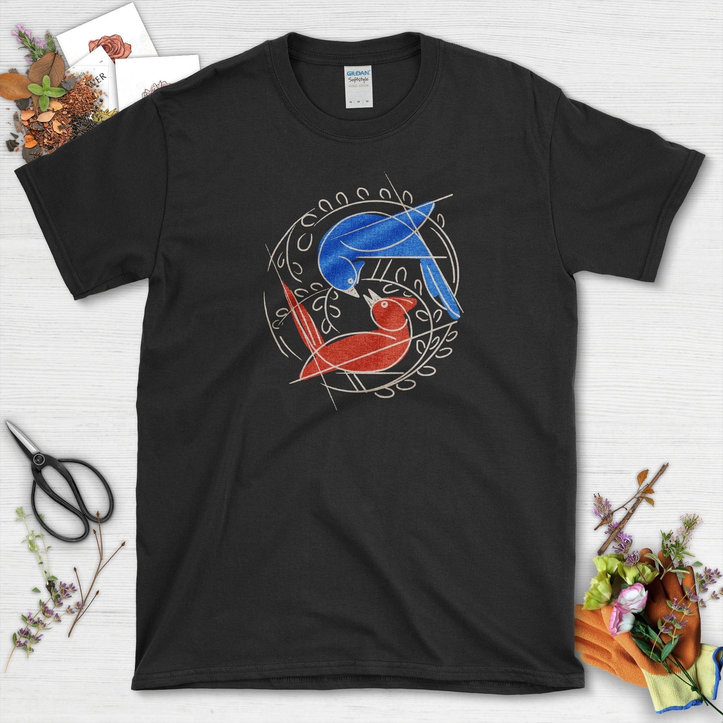 Birds Circle of Life T-Shirt Black / S Physical Item