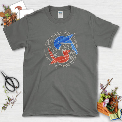 Birds Circle of Life T-Shirt Charcoal / S Physical Item