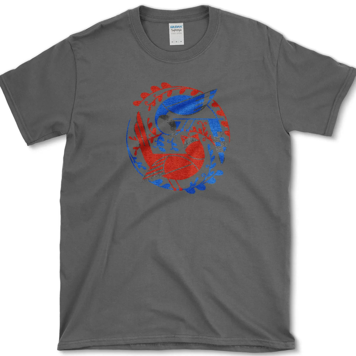 Birds In The Garden T-Shirt Dark Heather / S Essential Tees