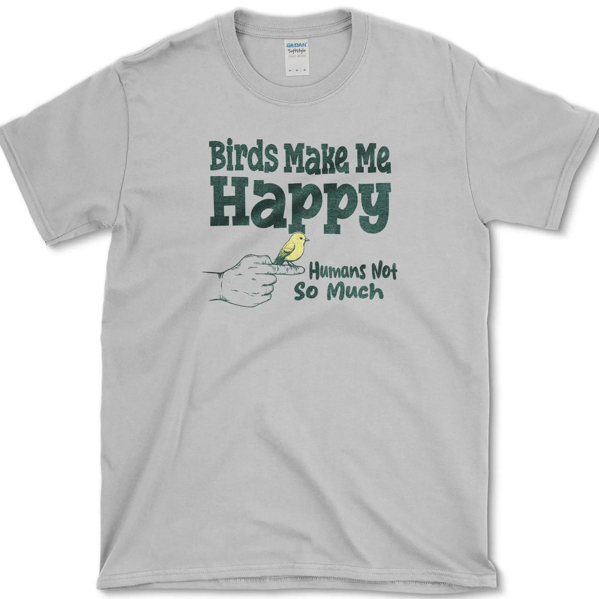 Birds Make Me Happy T-Shirt Sport Grey / S Essential Tees