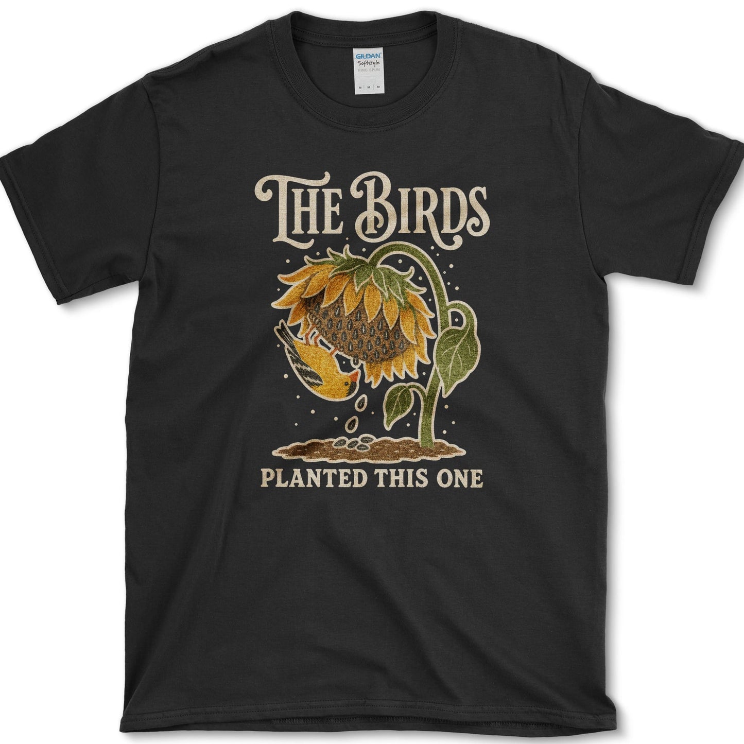 Birds Planted T-Shirt Black / S Essential Tees