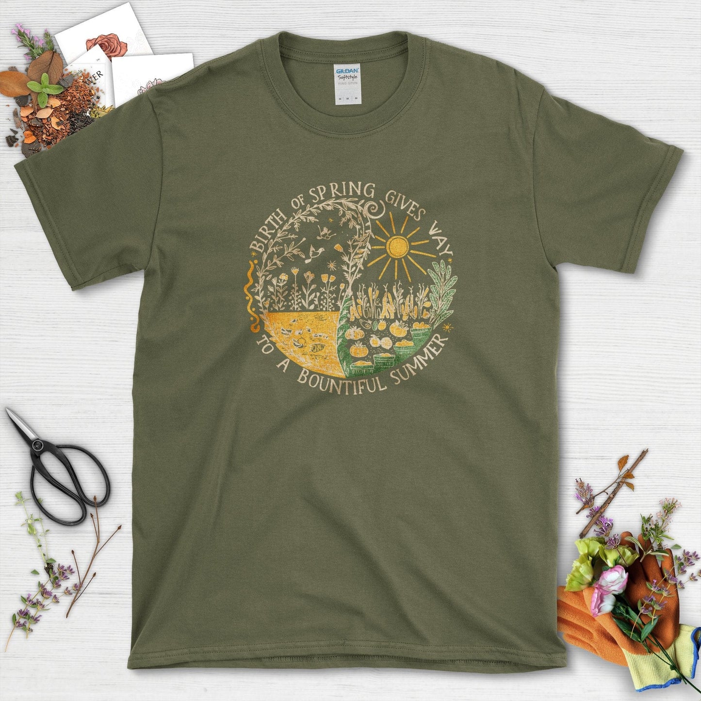 Birth of Spring T-Shirt Military Green / S T-Shirt