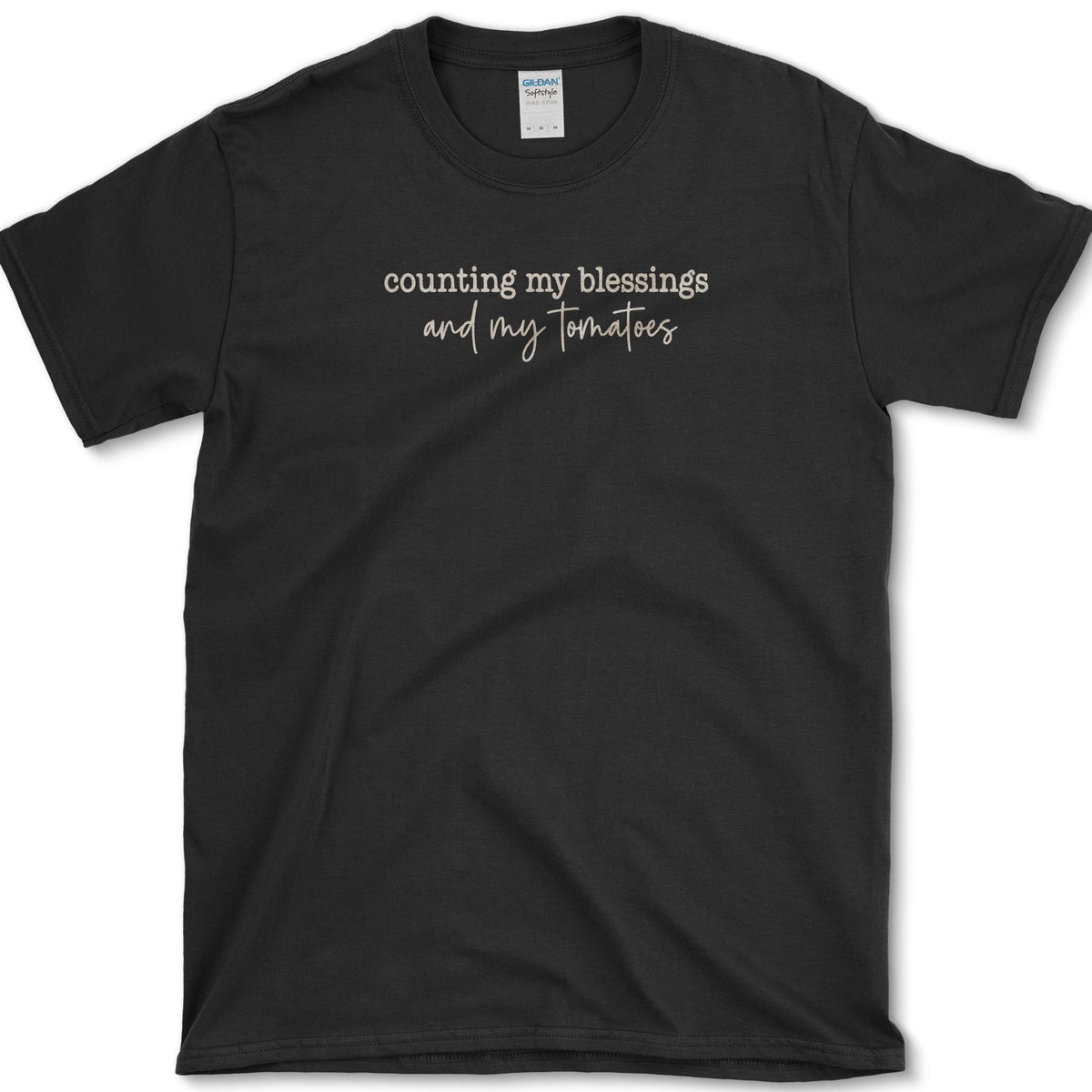 Blessings And Tomatoes T-Shirt Black / S Essential Tees