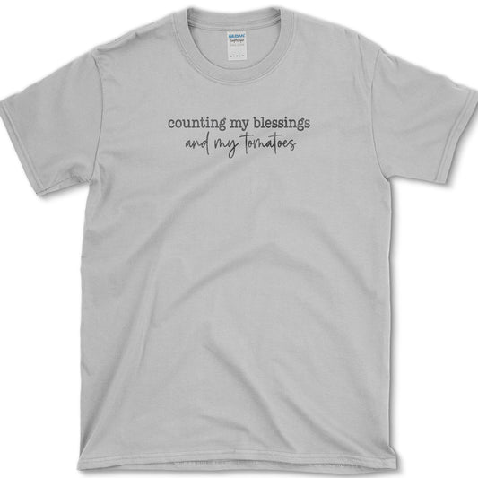 Blessings And Tomatoes T-Shirt Sport Grey / S Essential Tees