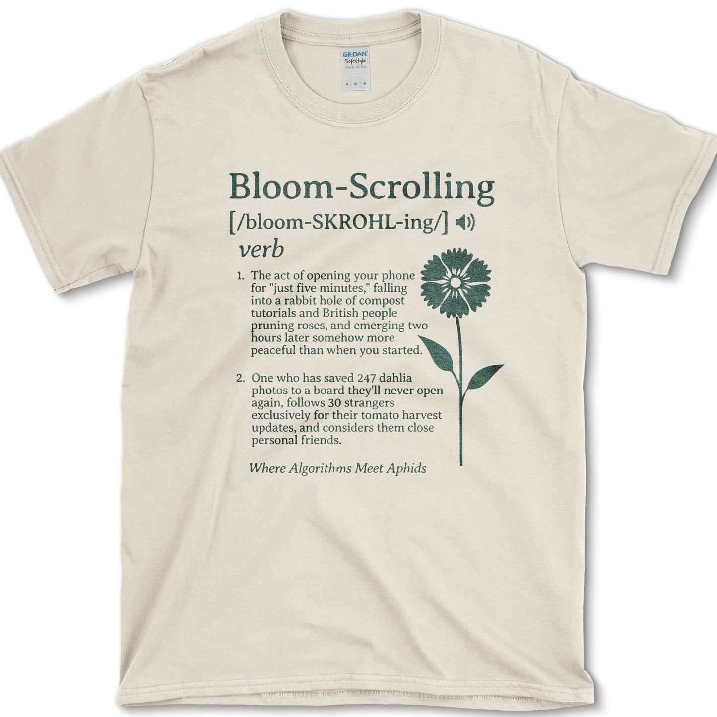 Bloom-Scrolling T-Shirt Natural / S Essential Tees