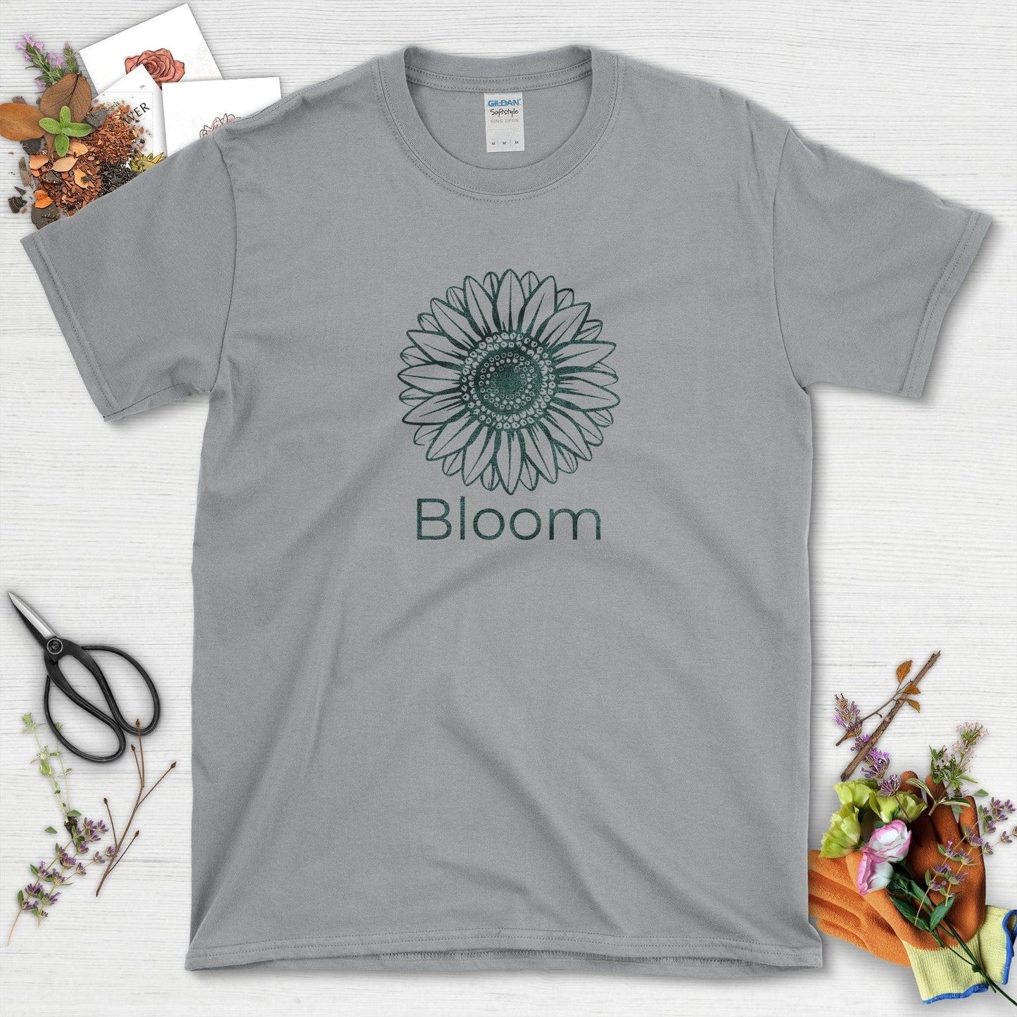 Bloom Sunflower T-Shirt Sport Grey / S T-Shirt