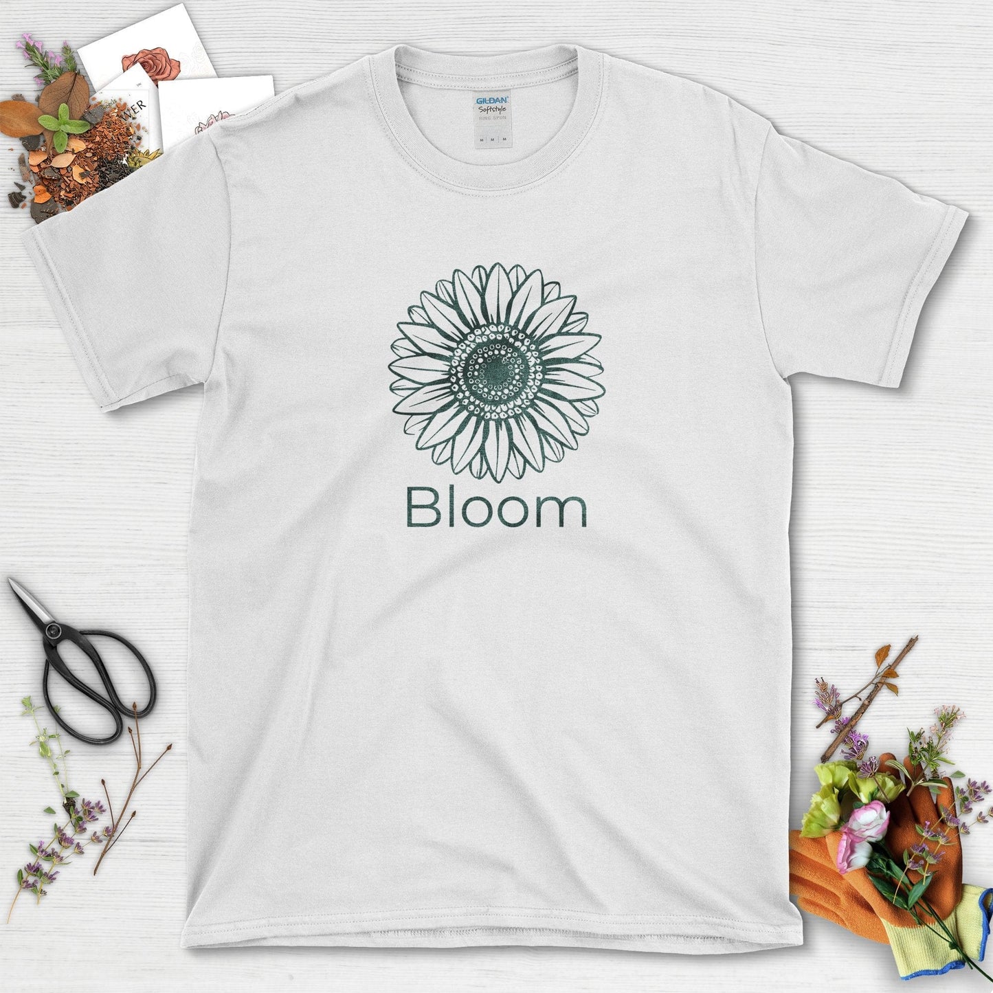 Bloom Sunflower T-Shirt White / S T-Shirt