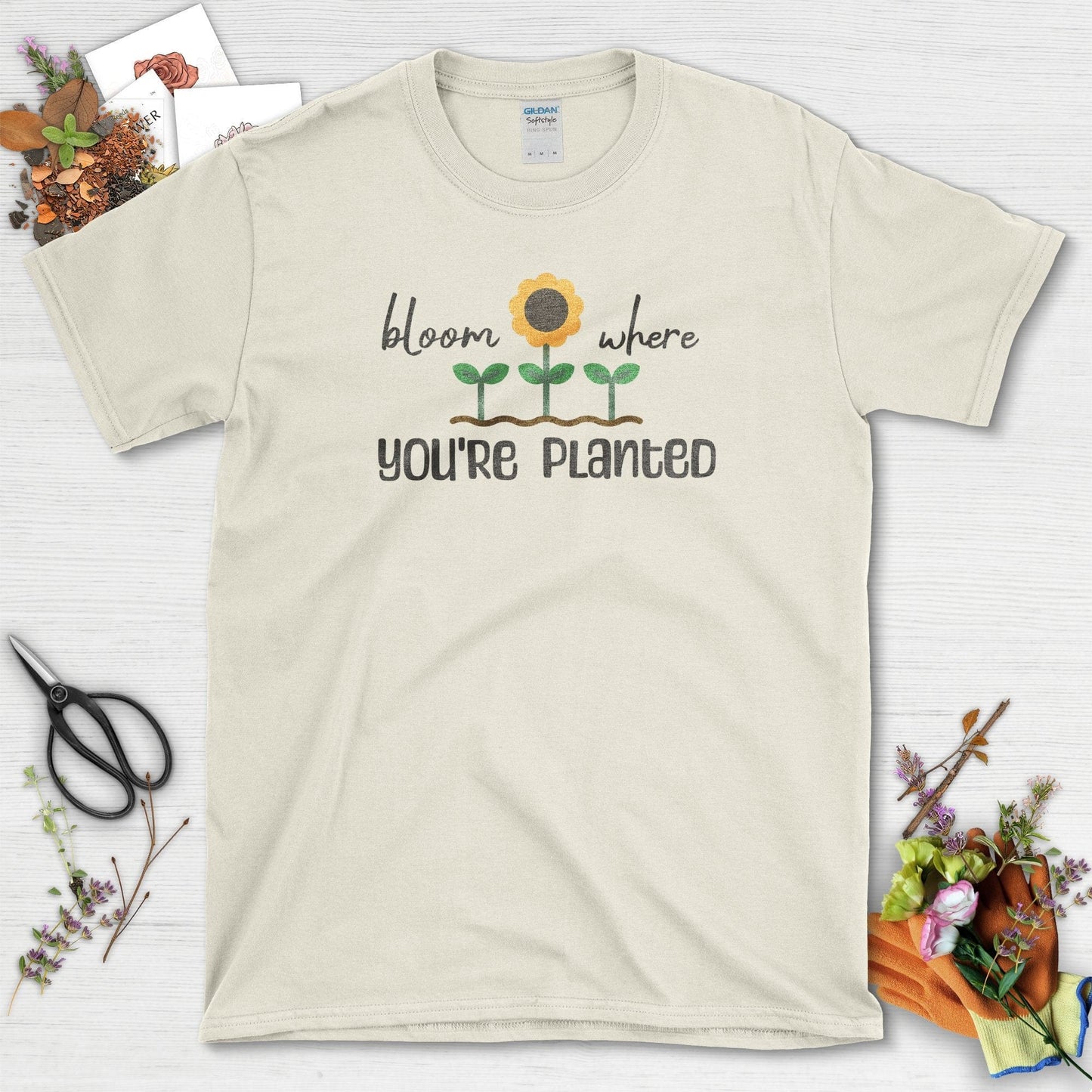 Bloom Where You're Planted T-Shirt Natural / S T-Shirt