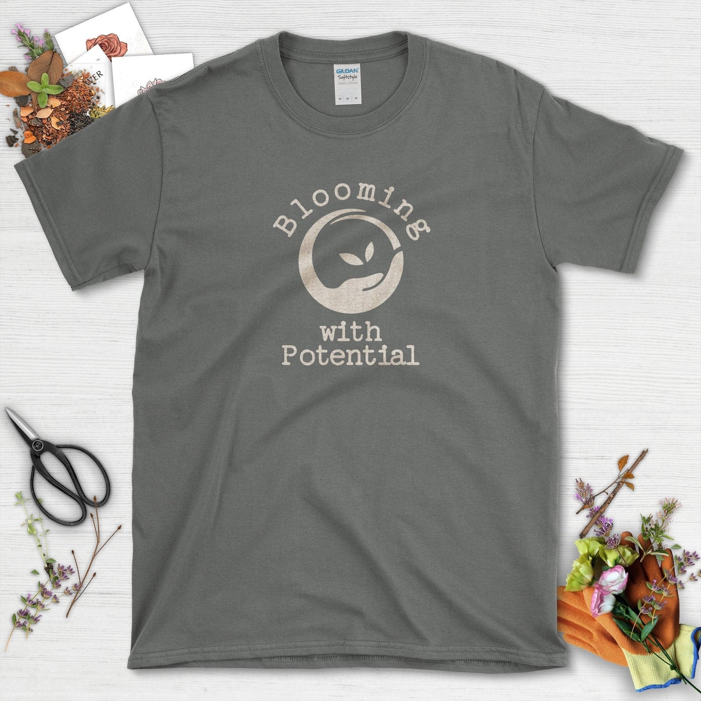 Blooming with Potential T-Shirt Charcoal / S T-Shirt