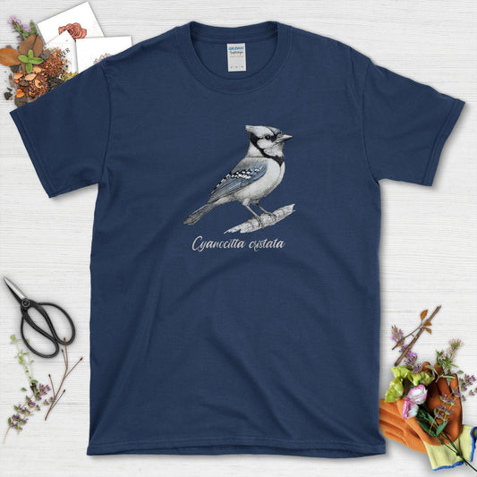 Blue Jay Bird Lovers T-Shirt Navy / S T-Shirt