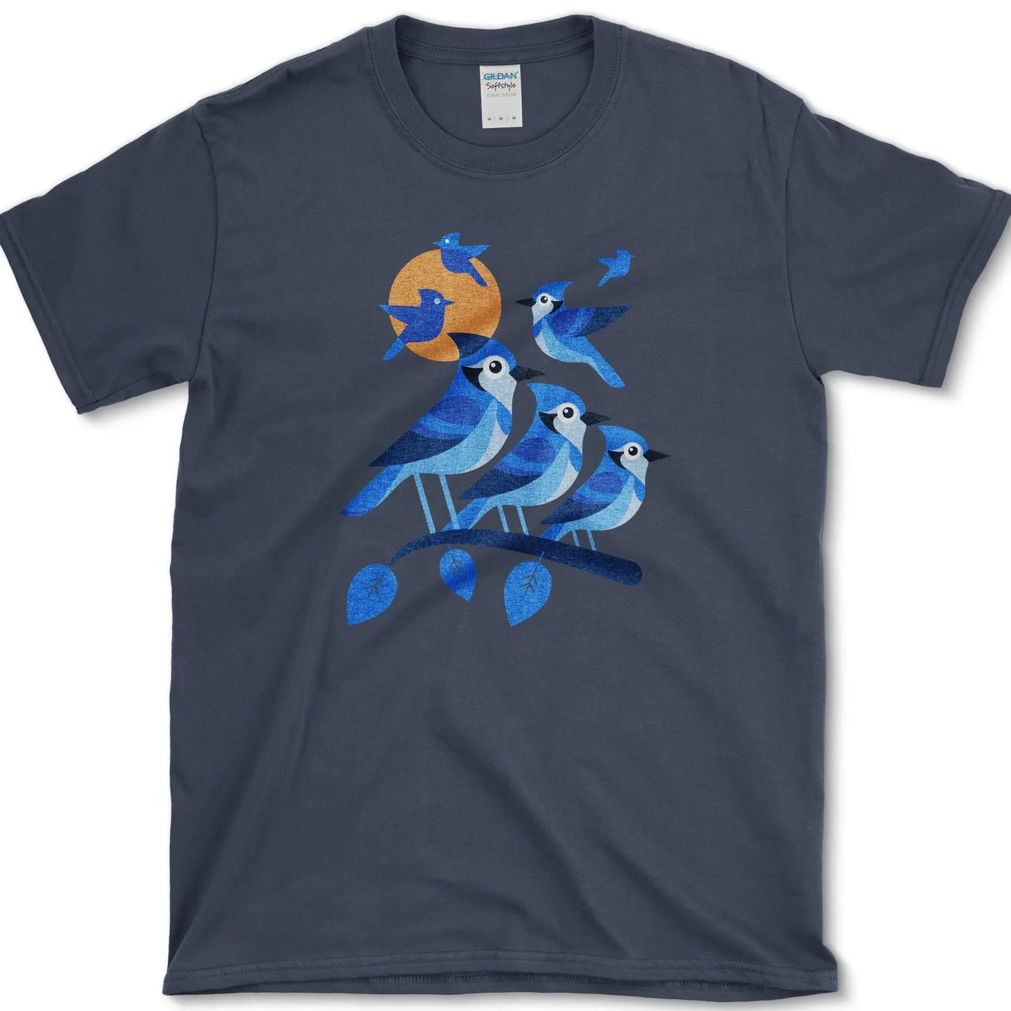 Blue Jay Silhouette Bird T-Shirt Navy / S Essential Tees