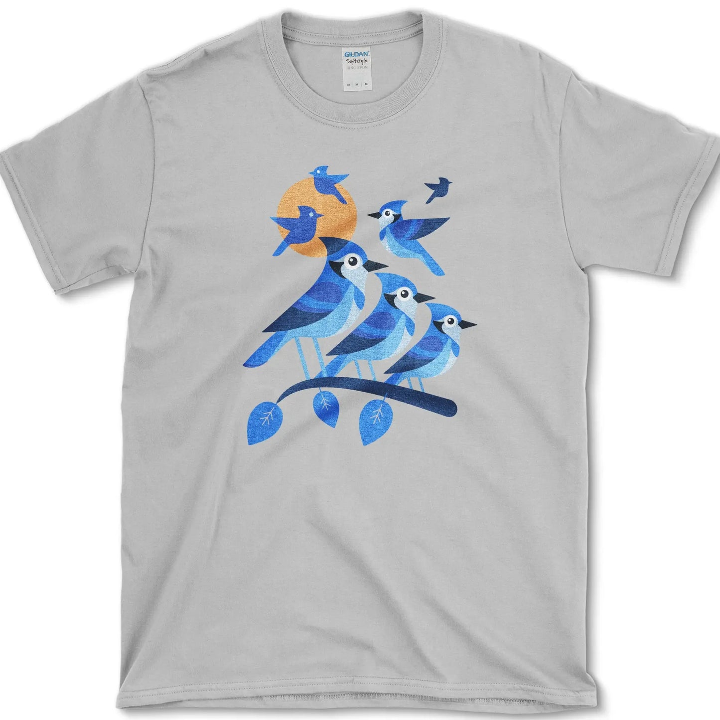 Blue Jay Silhouette Bird T-Shirt Sport Grey / S Essential Tees