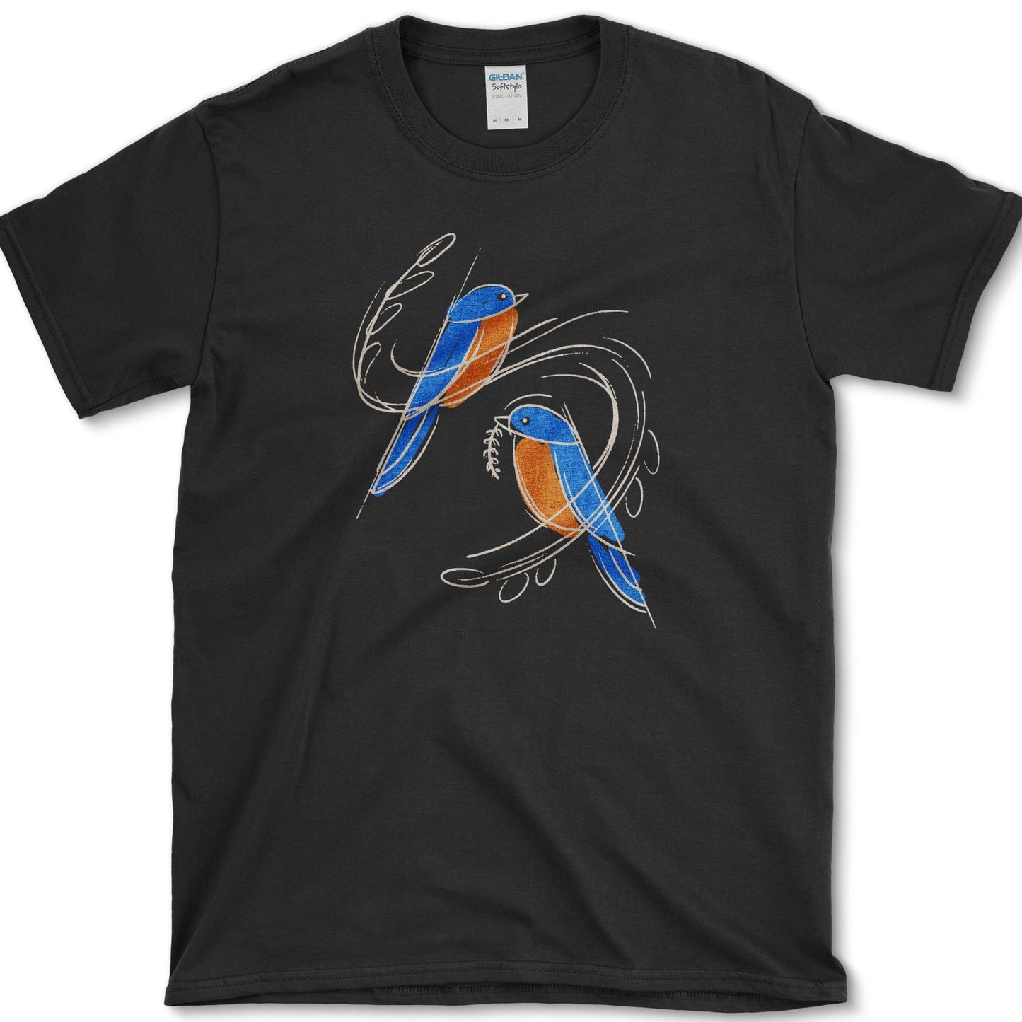 Bluebirds Nature Inspired T-Shirt Black / S Essential Tees