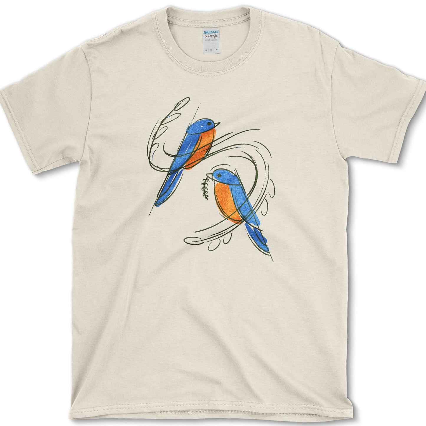 Bluebirds Nature Inspired T-Shirt Natural / S Essential Tees