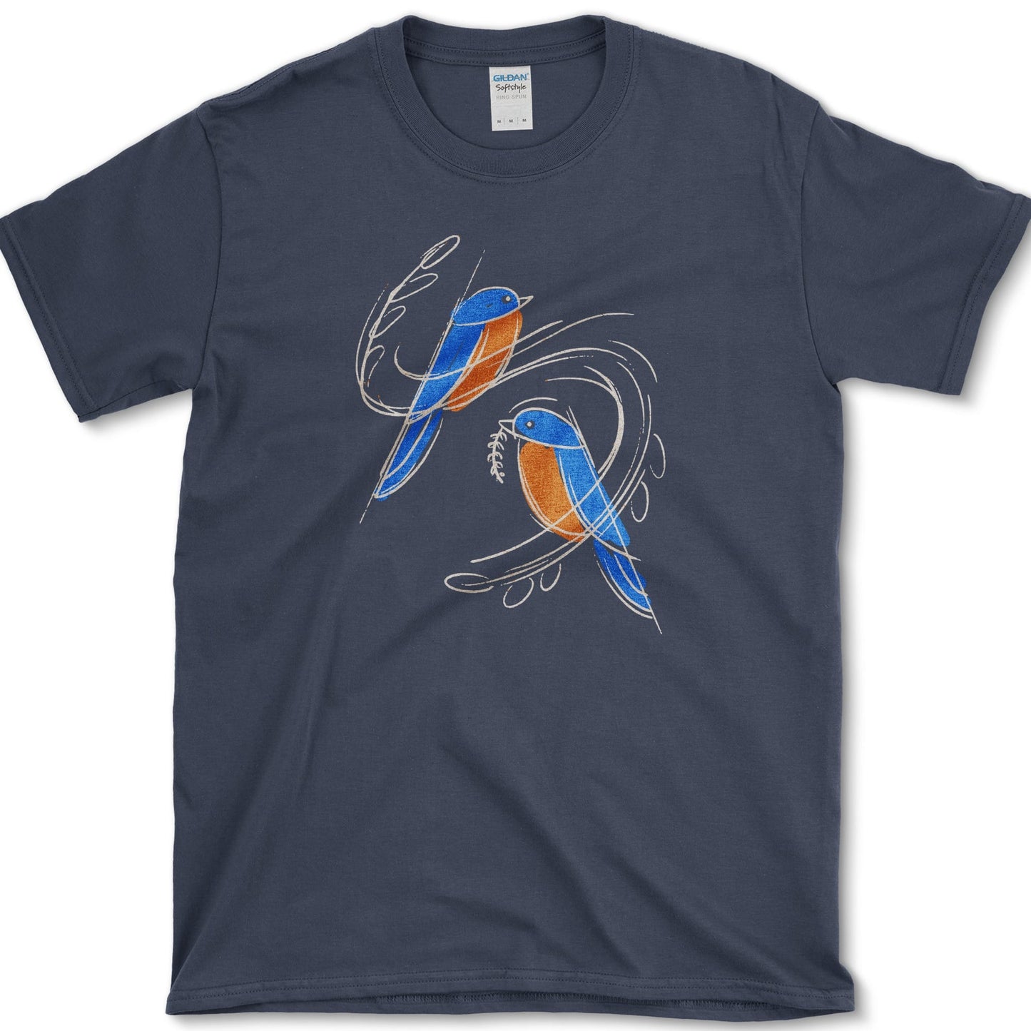 Bluebirds Nature Inspired T-Shirt Navy / S Essential Tees