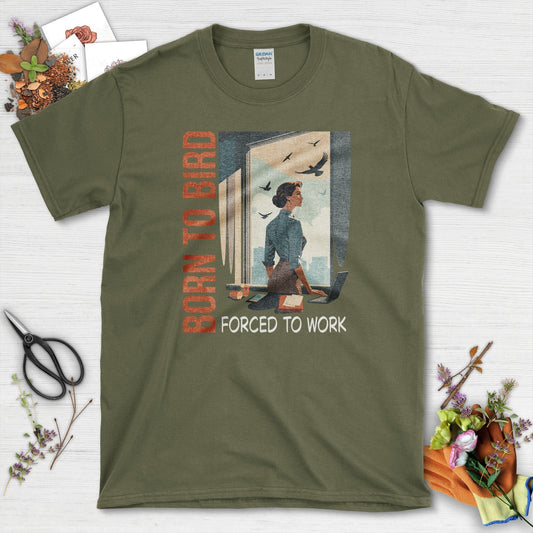 Born To Bird T-Shirt Military Green / S Physical Item