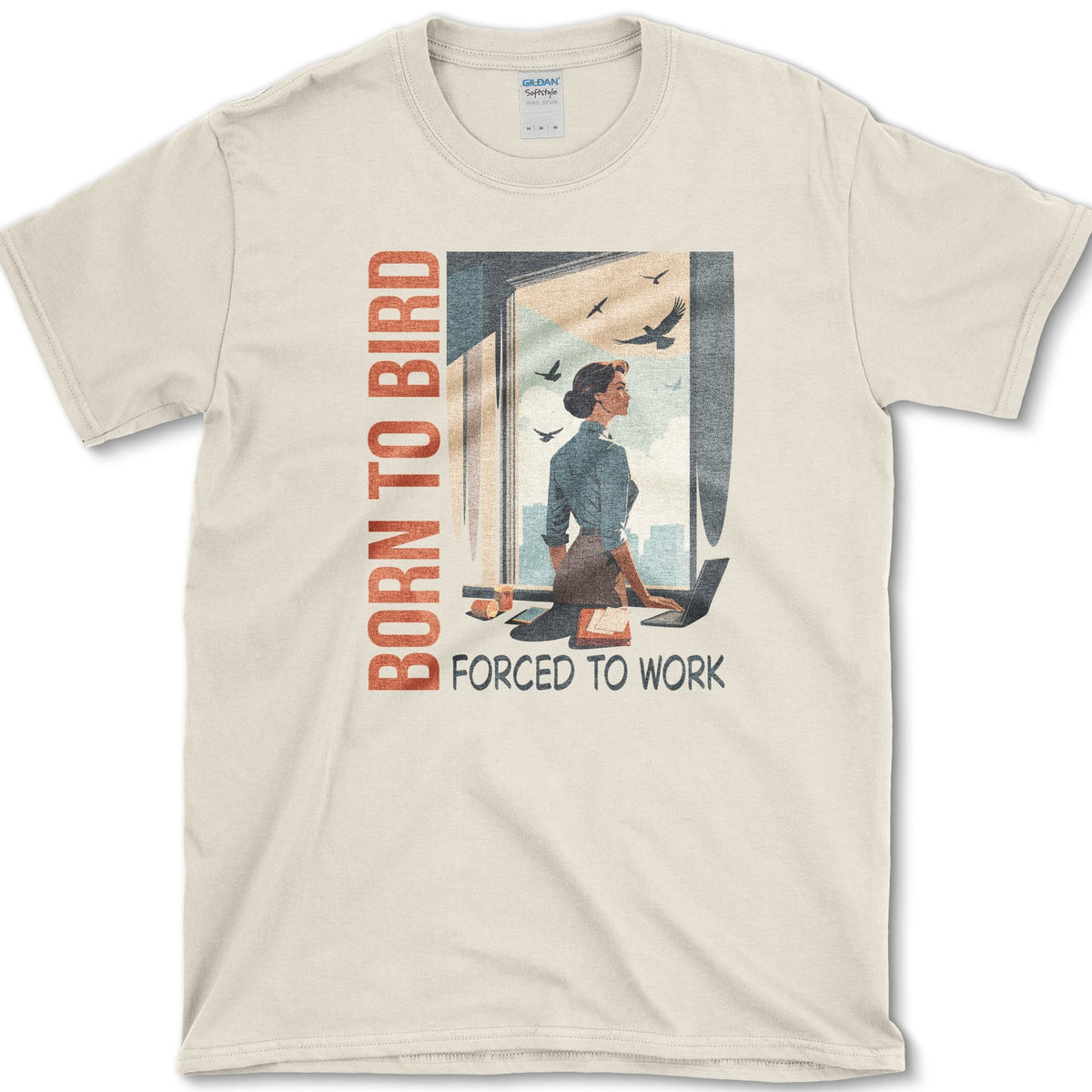 Born To Bird T-Shirt Natural / S Essential Tees