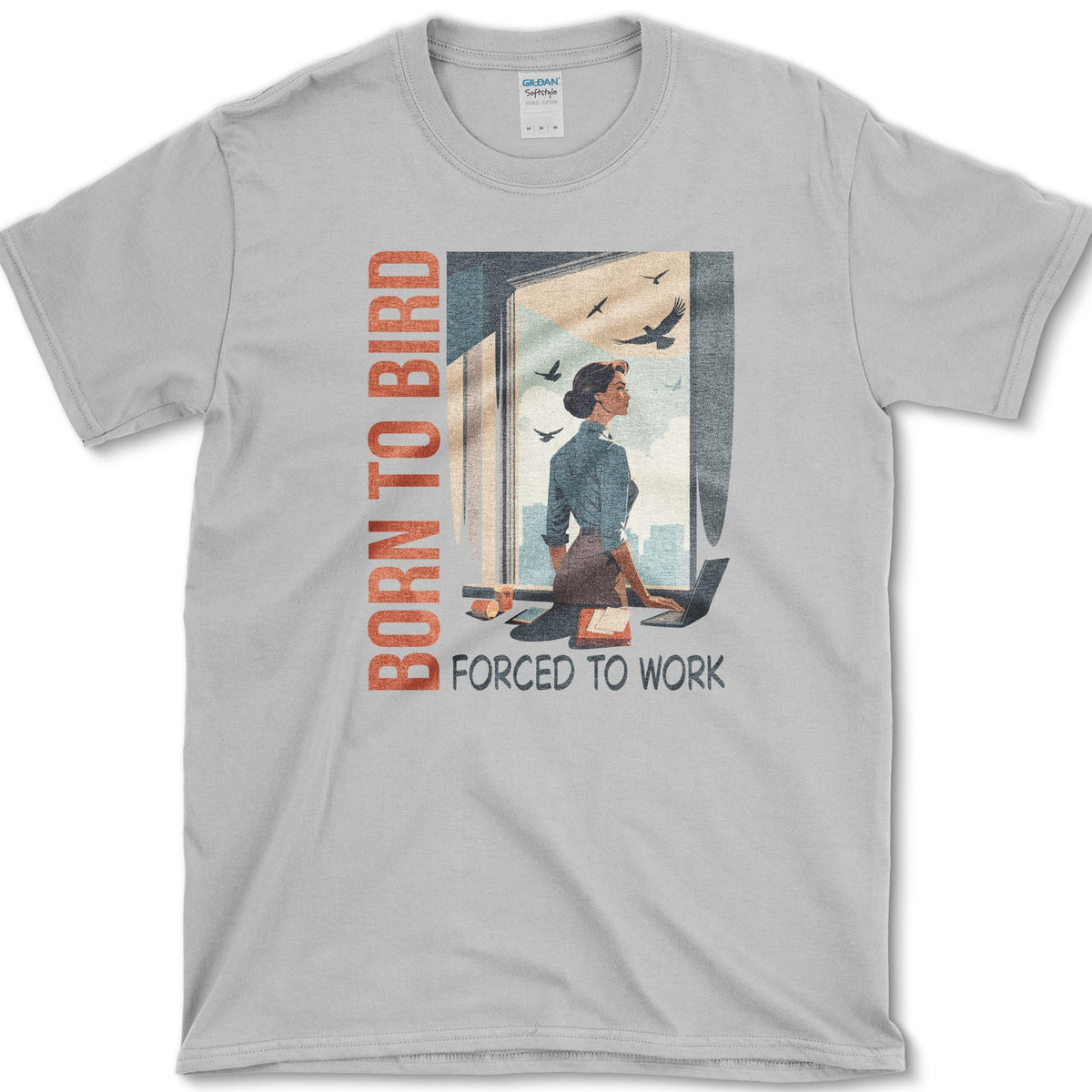 Born To Bird T-Shirt Sport Grey / S Essential Tees