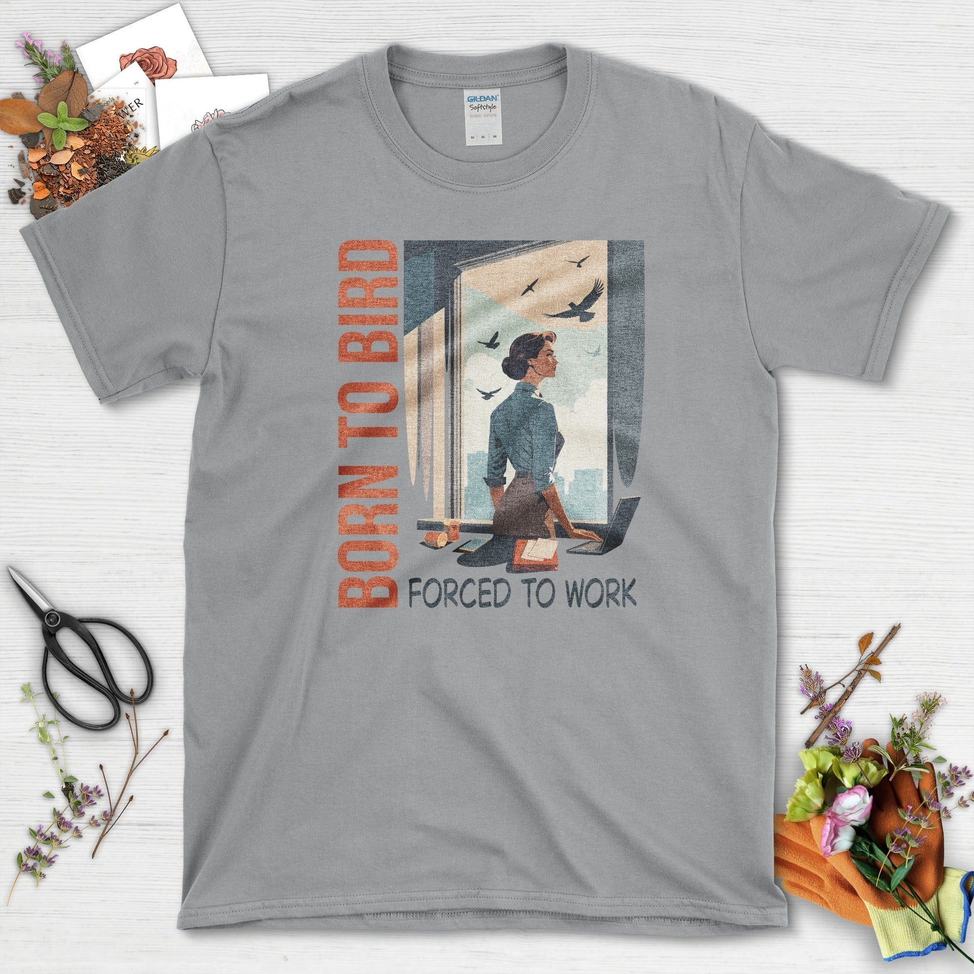 Born To Bird T-Shirt Sport Grey / S Physical Item